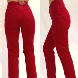 Levi's Straight Leg Jeans in Red